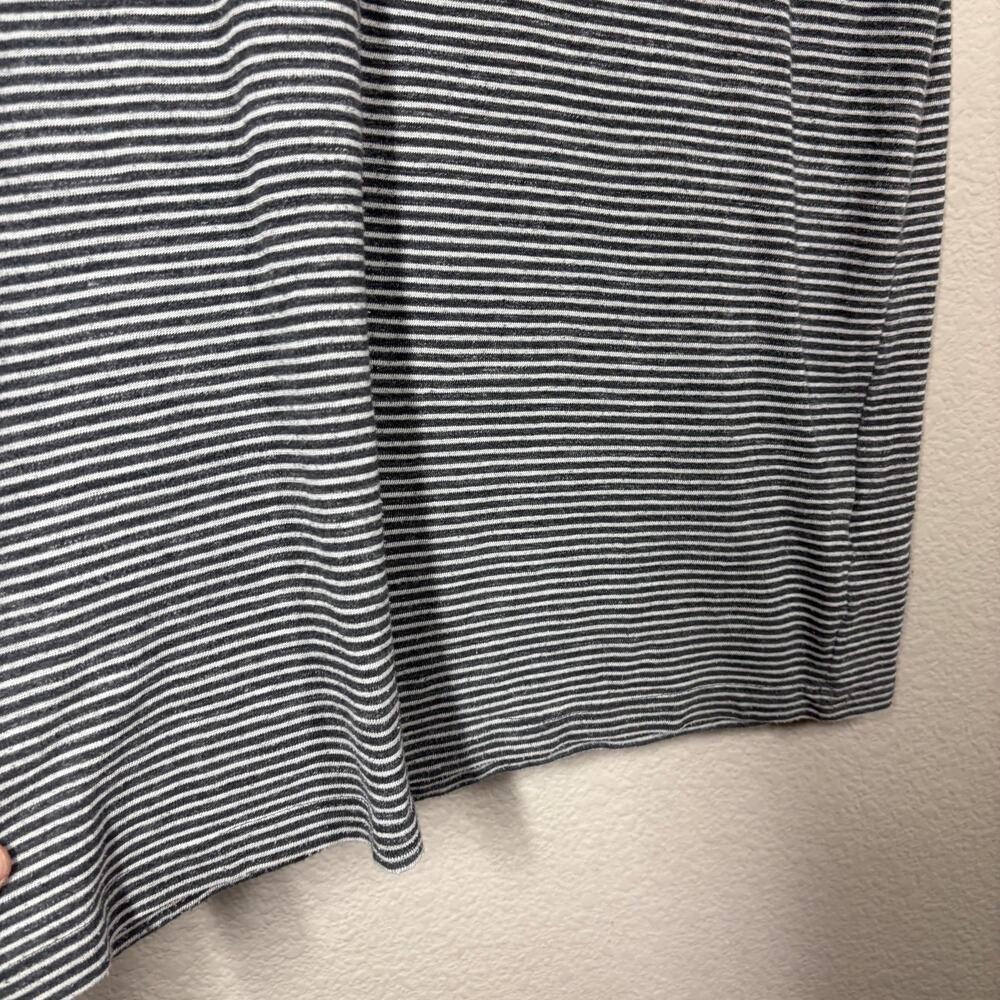 Samsoe Samsoe Mens Size Medium Graham Stripe Short Sleeves T-Shirt Black Jersey - Picture 4 of 7